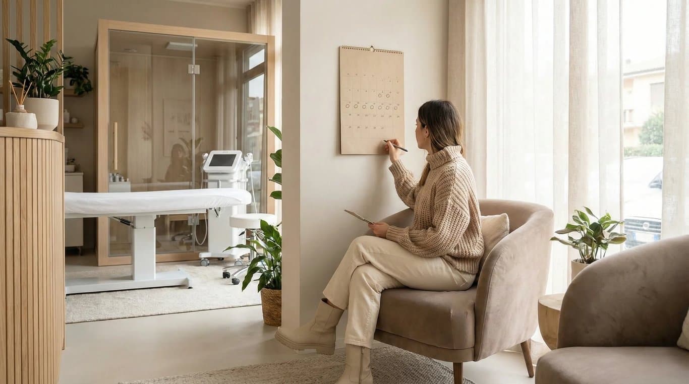 Laser in inverno: visual teaser su costanza e calendario.