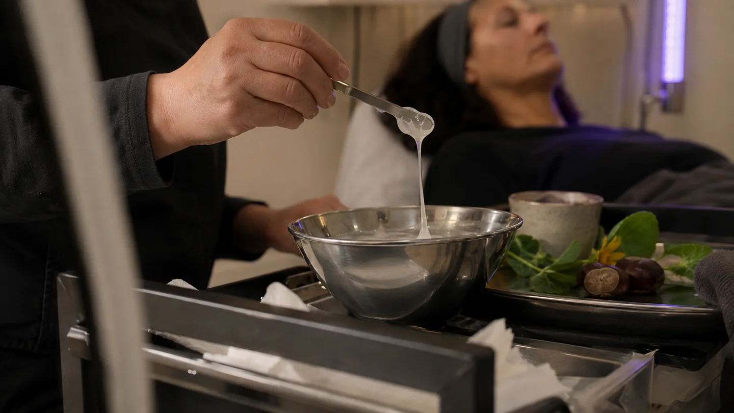 Dosaggio di un gel nella preparazione cosmetica
