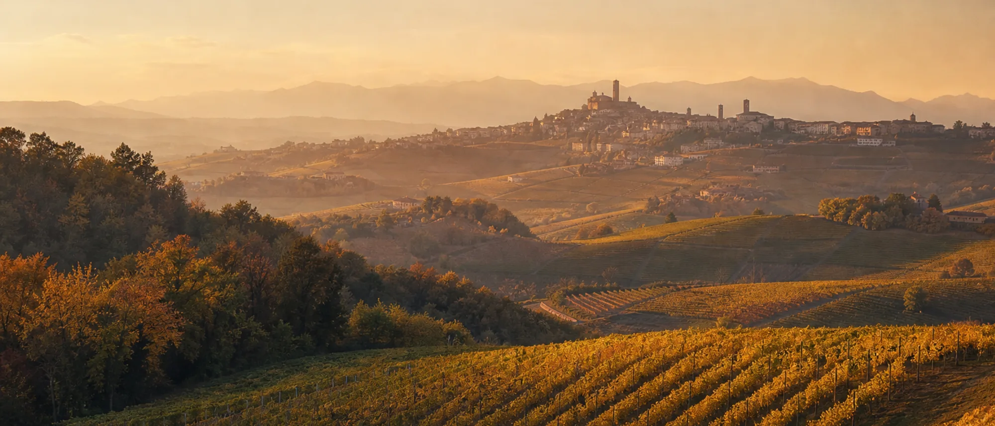 Veduta del territorio attorno a Bra, in Piemonte