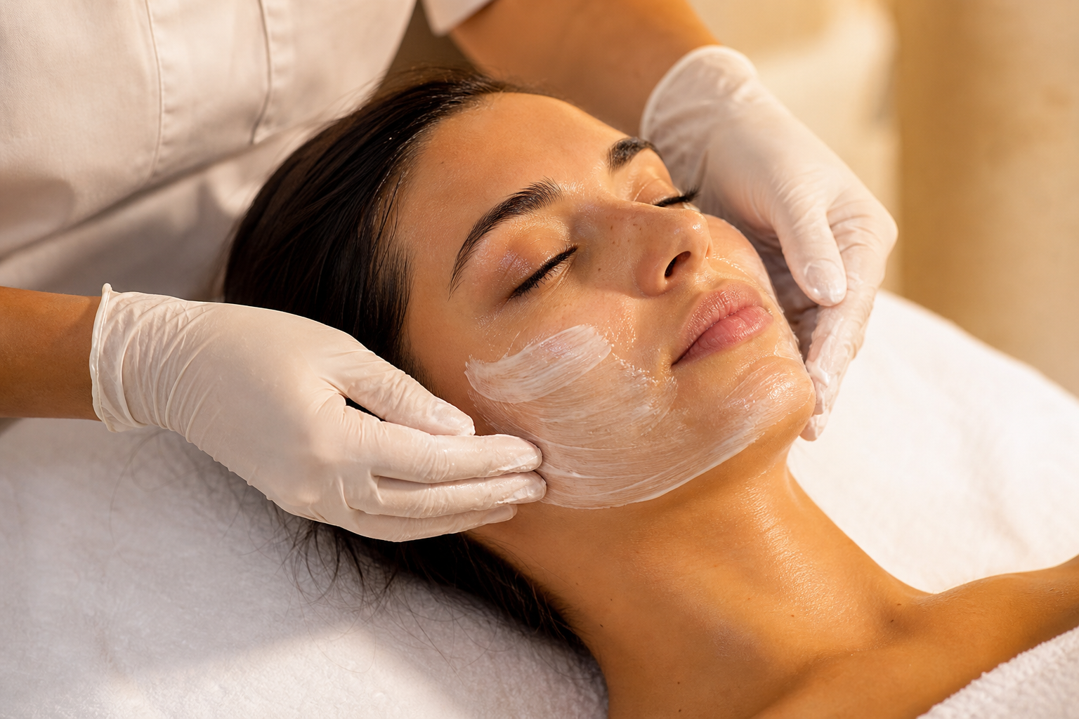Pulizia viso professionale in cabina Rebel — trattamento delicato per pelle luminosa