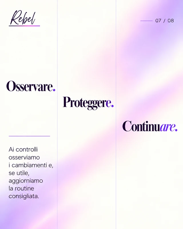Osservare.
Proteggere.
Continuare.